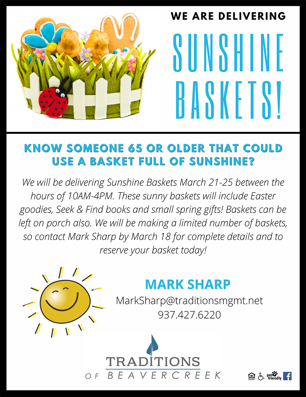 We Are Delivering Sunshine Baskets